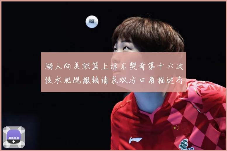 湖人向美职篮上诉东契奇第十六次技术犯规撤销请求双方口角描述存赛场复盘
